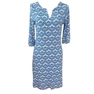 Hatley Blue White Print Dress Small